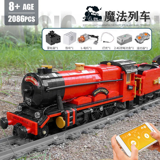 Mould King High-Tech Motorized Magic Remote Control Train Model Building Block