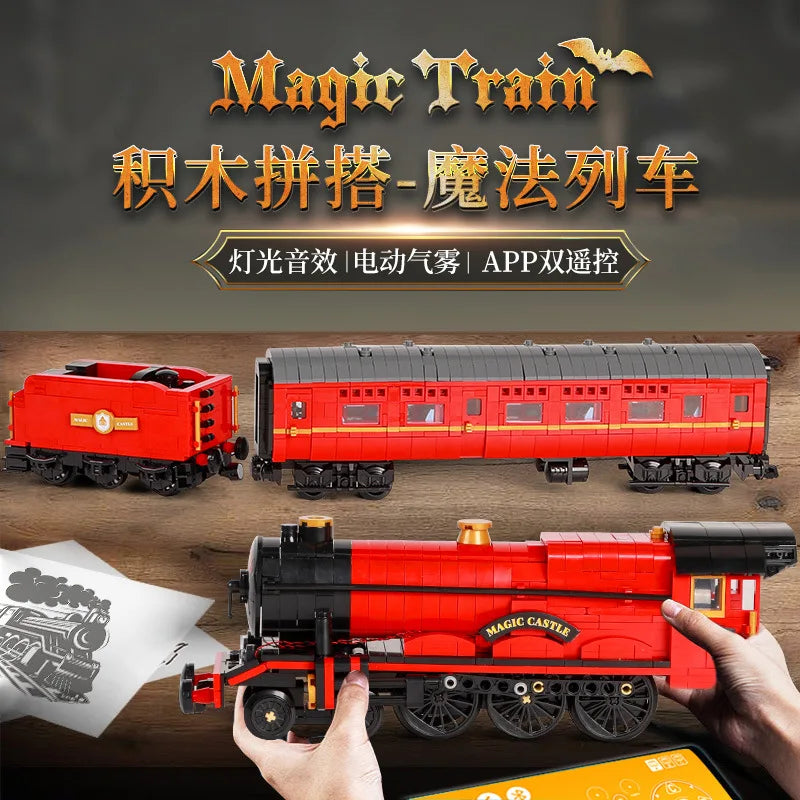 Mould King High-Tech Motorized Magic Remote Control Train Model Building Block