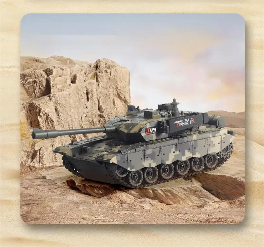 KMoist 2.4GHz Tank Model Toy for Boys Remote Control Tank Children Military Battle Tank Simulation Model With Sound Light Toy Vehicles