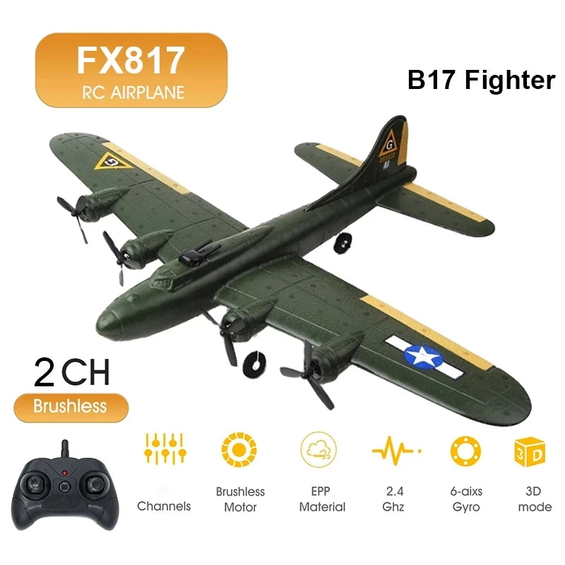 Fremego FX817 B17 RC Airplane Aircraft Remote Control Plane Fixed-Wing 2.4GHz Glider EPP Foam RTF RC Plane