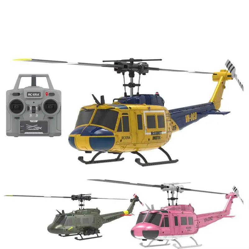 1/48 Remote-Controlled Armed RC Helicopter UH1 Simulated Helicopter Six-Channel 3D Stunt Model Aircraft Rtf Intelligent Positioning