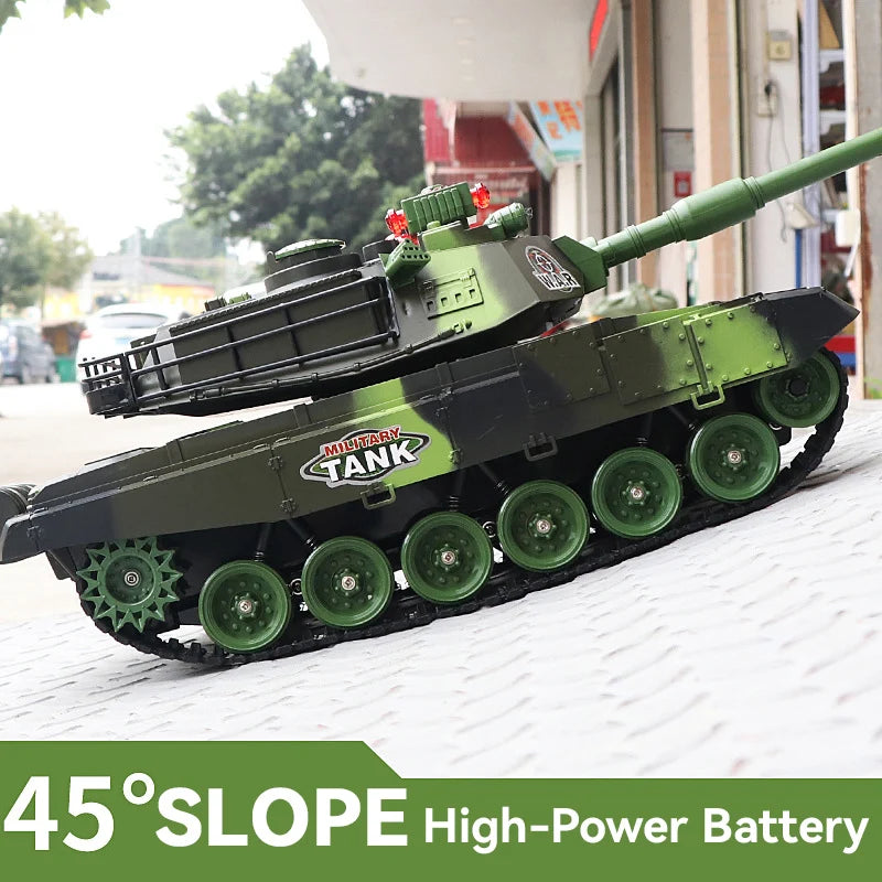 KMoist 54Cm RC Tank 2.4G Remote Control War Tank Large Military Models Light Sound Radio Controlled Toy