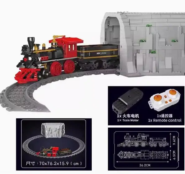 Mould King 12027-ST12022 Technical RC EMD Diesel Locomotive Building Block Remote Control Train Bricks