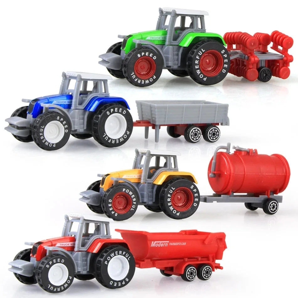 Diecast Farm Vehicles Mini Car Model Engineering Car Model Tractor Engineering Car Tractor Toys Model