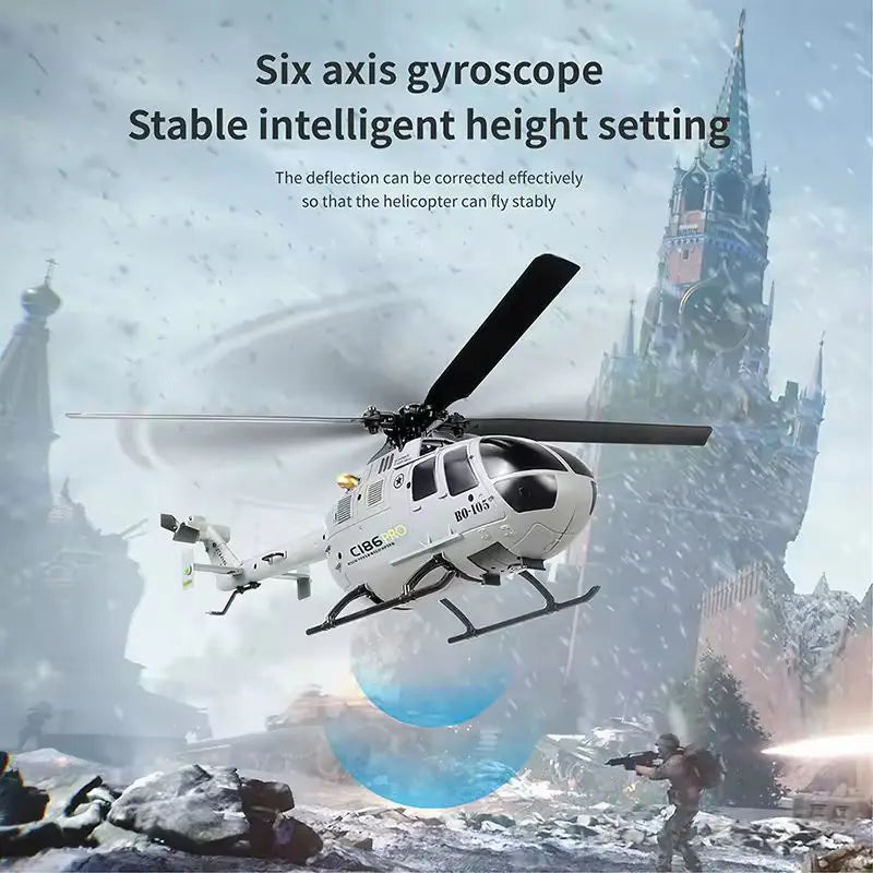 Remote Control Era C186 Remote Control Aviation Helicopter Model Four Channel Single Propeller Aircraft Bo105 Model Toy Aircraft