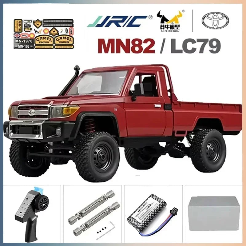 Yien MN MN82 1:12 Retro Rc Car With LED Lights Full-scale Simulation LC79 Professional 4WD Remote Control Pickup RC Truck Model Toys