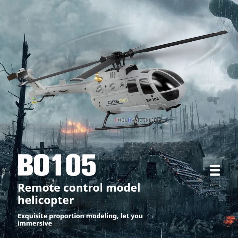Remote Control Era C186 Remote Control Aviation Helicopter Model Four Channel Single Propeller Aircraft Bo105 Model Toy Aircraft