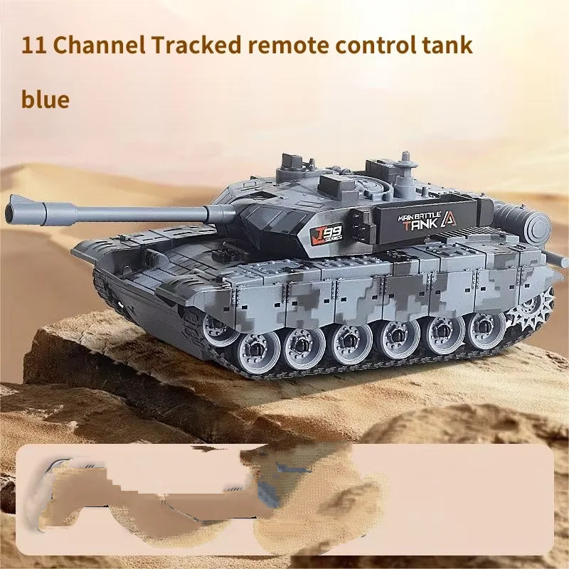 KMoist 2.4GHz Tank Model Toy for Boys Remote Control Tank Children Military Battle Tank Simulation Model With Sound Light Toy Vehicles