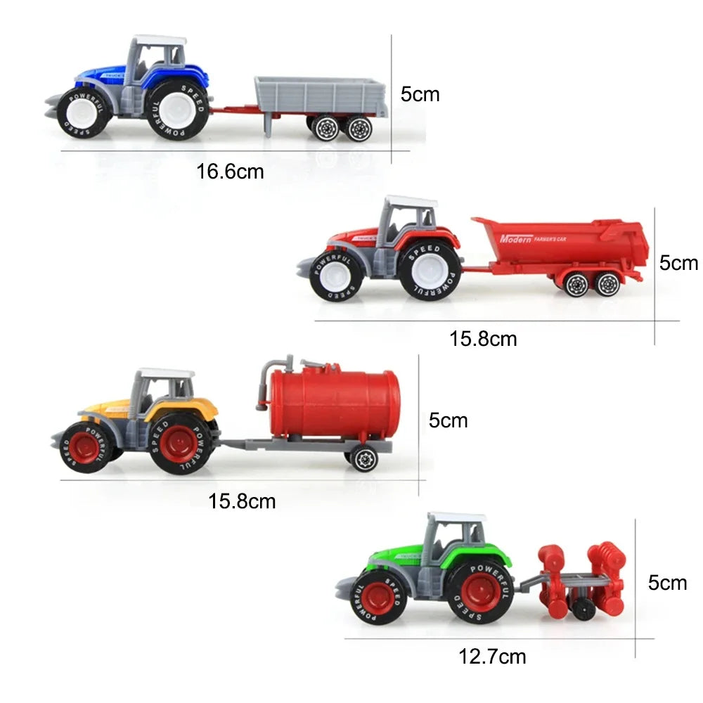 Diecast Farm Vehicles Mini Car Model Engineering Car Model Tractor Engineering Car Tractor Toys Model