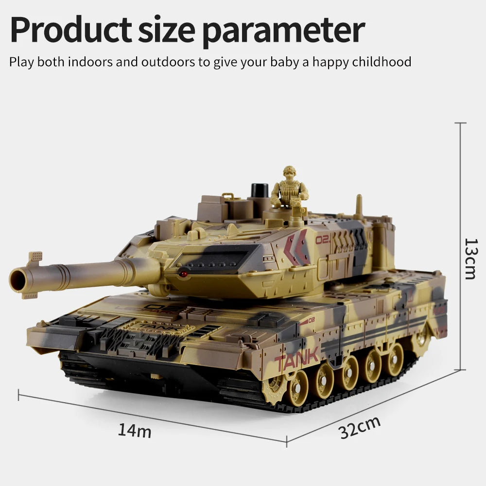 2.4G Tracked Simulation Remote Control Tank Water Bomb Spray Remote Control Vehicle War Armored Vehicle Model