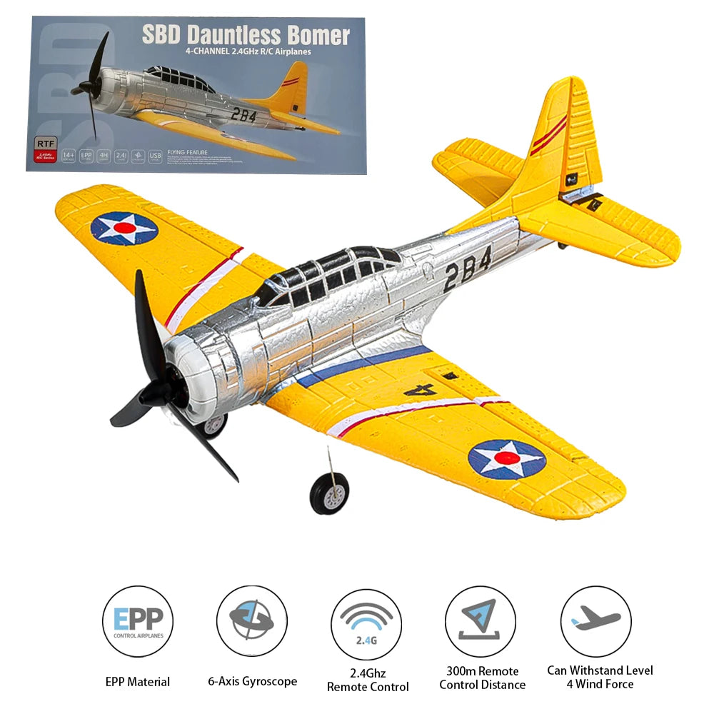 Jikefun Z63  QF012 Four Channel RC Plane 2.4G Remote Control Stunt Aircraft EPP Fixed Wing Model Foam Toy Aircraft Gift For Adults and Children