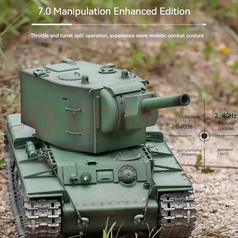 Henglong 1/16 Scale Remote-Controlled Tank - Electric Military Model With Smoking Tracks Feature Large Alloy Toy Car For Boys