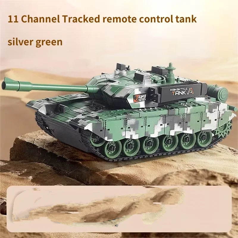 KMoist 2.4GHz Tank Model Toy for Boys Remote Control Tank Children Military Battle Tank Simulation Model With Sound Light Toy Vehicles