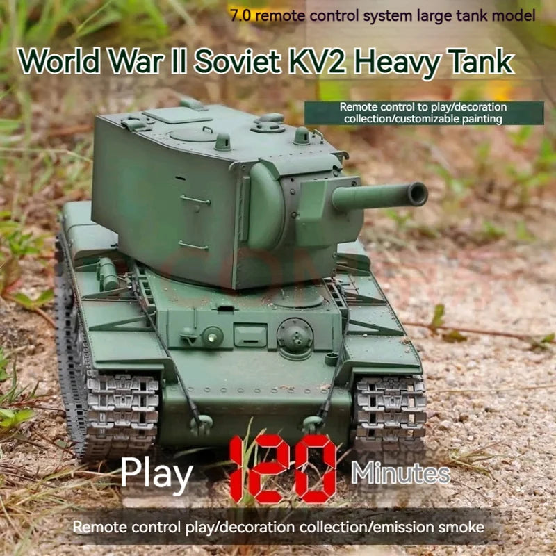 Henglong 1/16 Scale Remote-Controlled Tank - Electric Military Model With Smoking Tracks Feature Large Alloy Toy Car For Boys