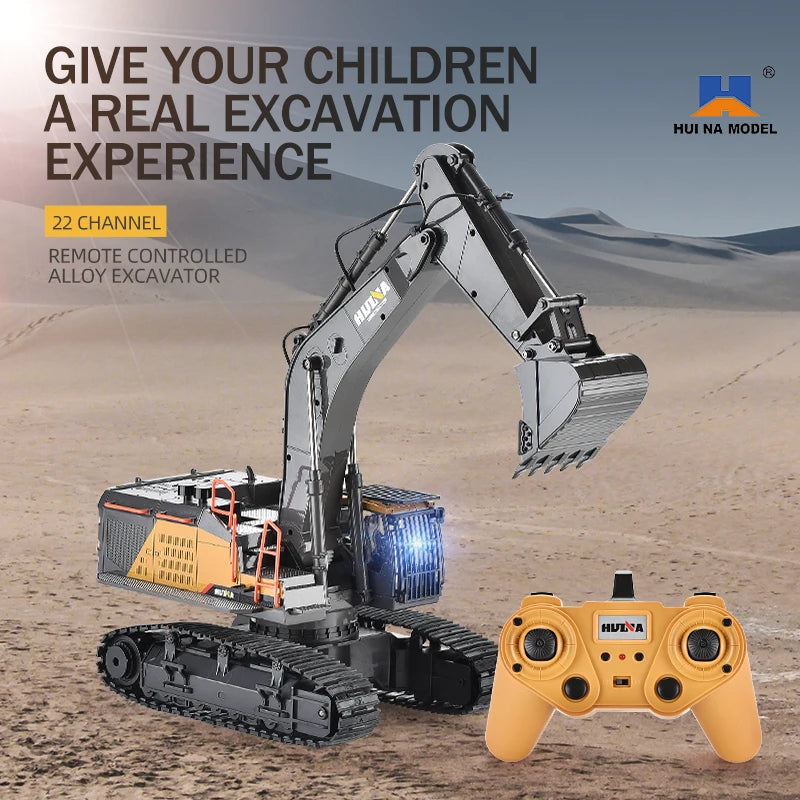 Huina 1592 1:14 Scale 22 Channels 2.4GHz Semi-Alloy Remote control Construction Excavator
