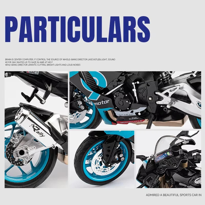 Makeda 1:9 Yamaha YZF-R1M Diecast Motorcycle Model Sound＆Light