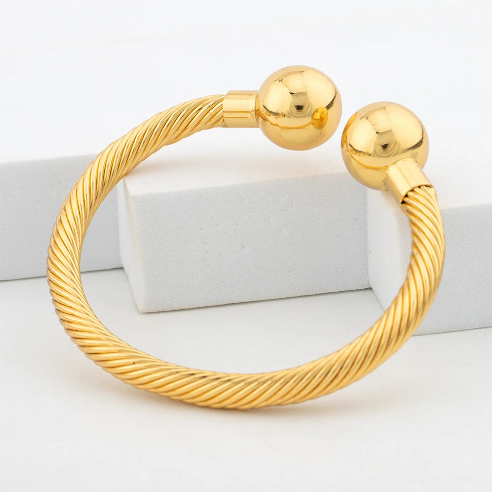 Italy Luxury Gold Color Jewellery Necklace Earring Ring Bracelet Set Fashion African Jewelry Set for Women Daily Wear Party Gift