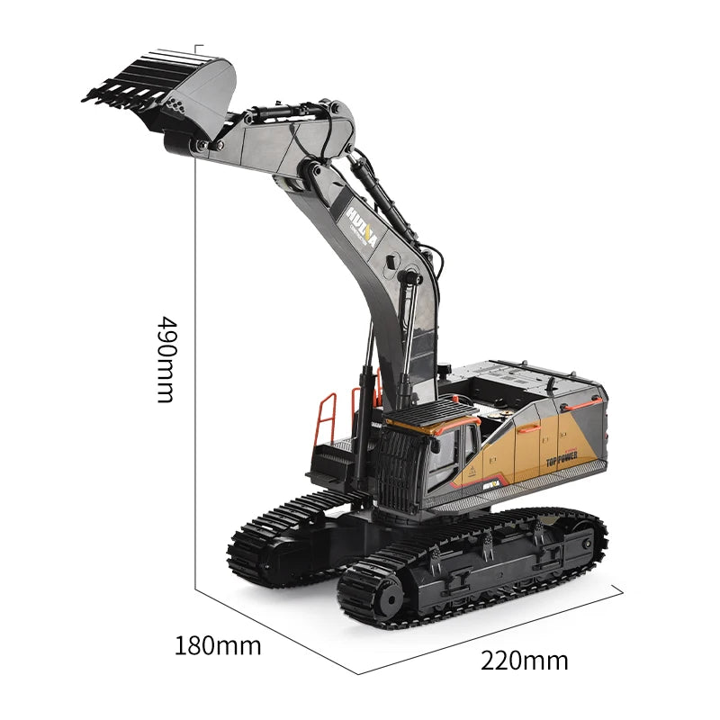 Huina 1592 1:14 Scale 22 Channels 2.4GHz Semi-Alloy Remote control Construction Excavator