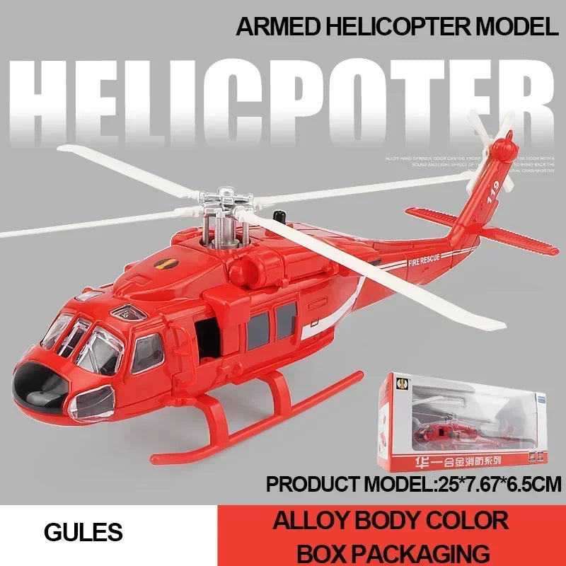 1/64 UH-60 Utility Black Hawk Armed Helicopter Alloy Diecast Plane Model Toy Fighter Military Aircraft Model Airplane Toys Gifts
