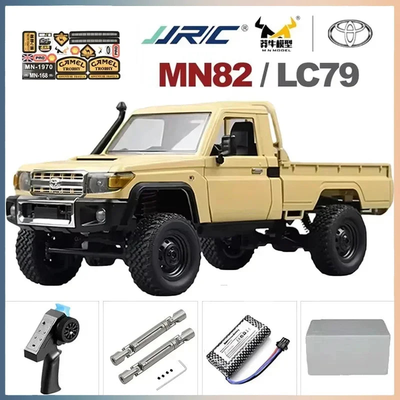 Yien MN MN82 1:12 Retro Rc Car With LED Lights Full-scale Simulation LC79 Professional 4WD Remote Control Pickup RC Truck Model Toys