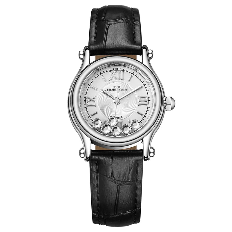Luxury Brand Women Watches Red Leather Waterproof Golden Hand Clock Female Designer Wristwatch Elegant Lady Steel Watches Silver