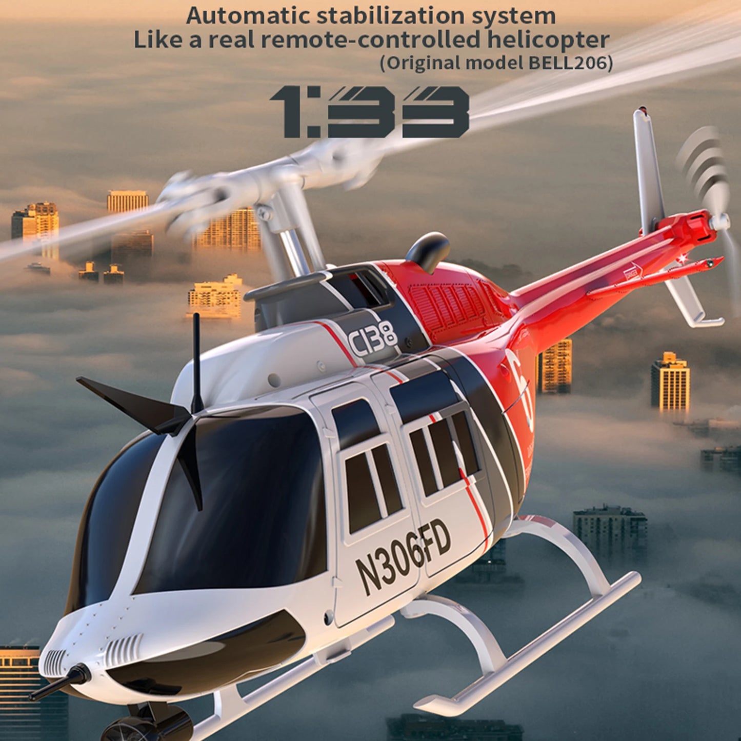 C138 2.4GHz 4CH RC Remote Control Helicopter Paddle Aileron