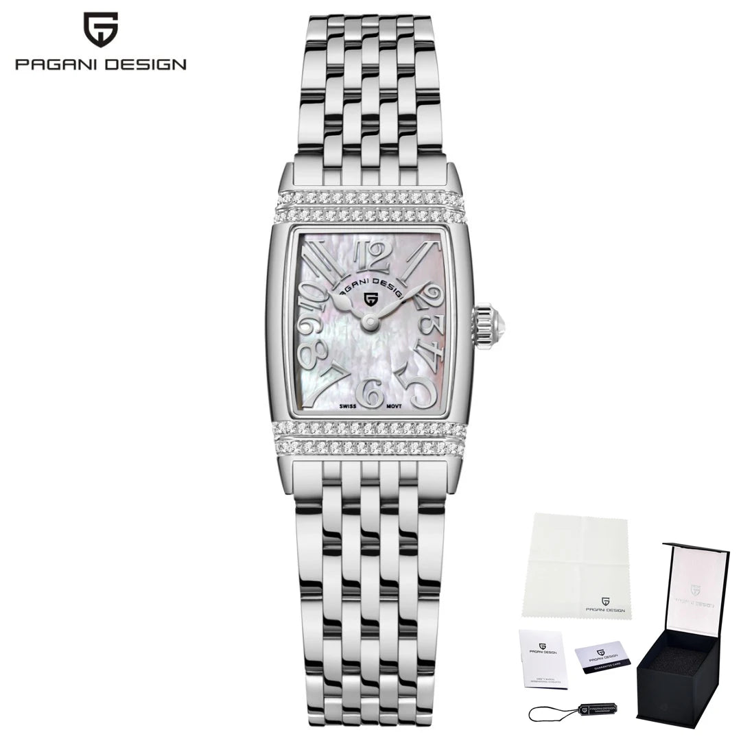 PAGANI DESIGN Luxury Roman numerals Watch For Woman Waterproof  Ladies Watch Stainless Steel Quartz Women's Watches Elegant+Box