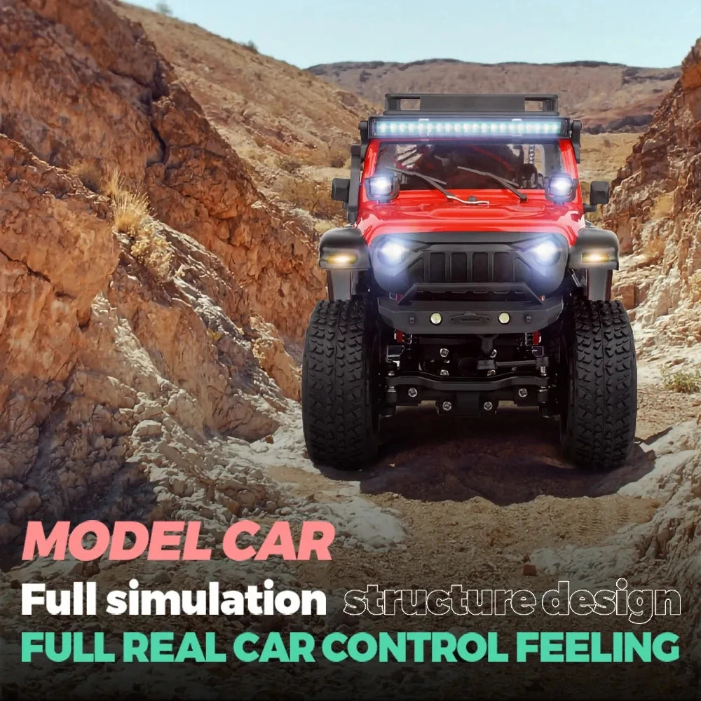 Wltoys 2428 1:24 Mini RC Car 2.4G With LED Lights 4WD Off-Road Electric Crawler Vehicle Remote Control Truck