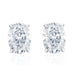 DEZO Total 4 Carats Oval Cut Moissanite Earring For Women Solid 925 Sterling Silver Stud Earrings VVS D Color GRA Certificate