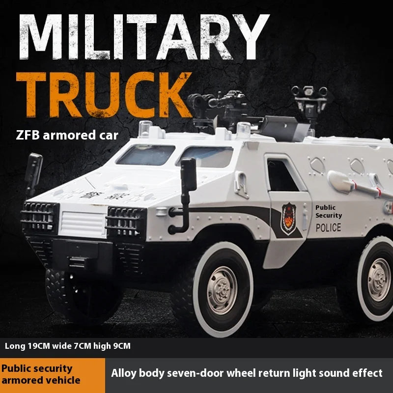 Moisto 1:32 Willys GP JEEP Military Off Road Vehicle Alloy Model Car Metal Diecast Sound and Light Toys Military Truck