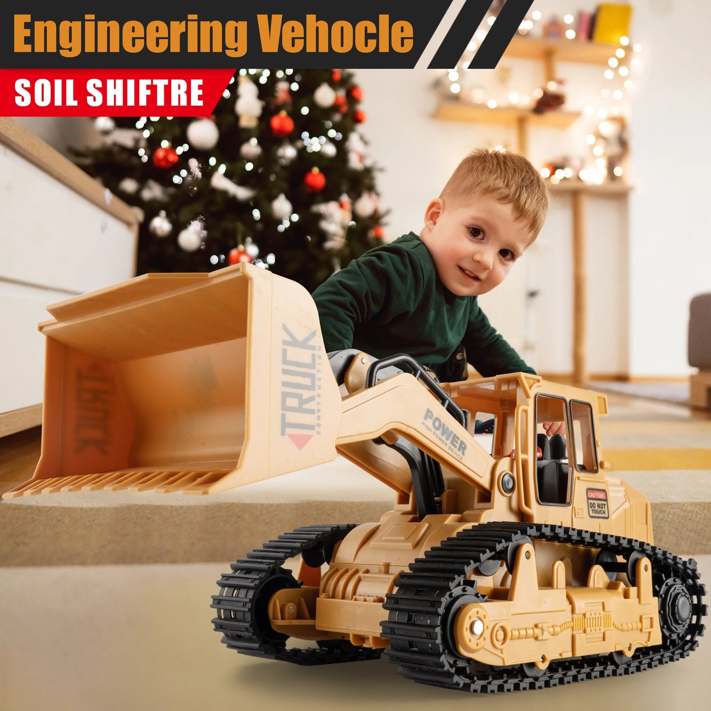 KBDFA 2.4GHz 6 Channel Remote Control Bulldozer RC Model Construction Vehicle