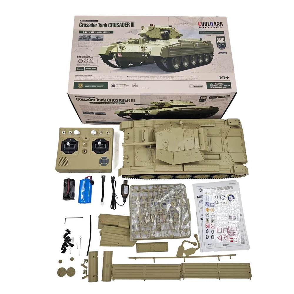 Warehouse Soldier Customer 1:16 Full Scale Simulation British Crusader Cruiser Tank Remote Controlled Tank New Military Model