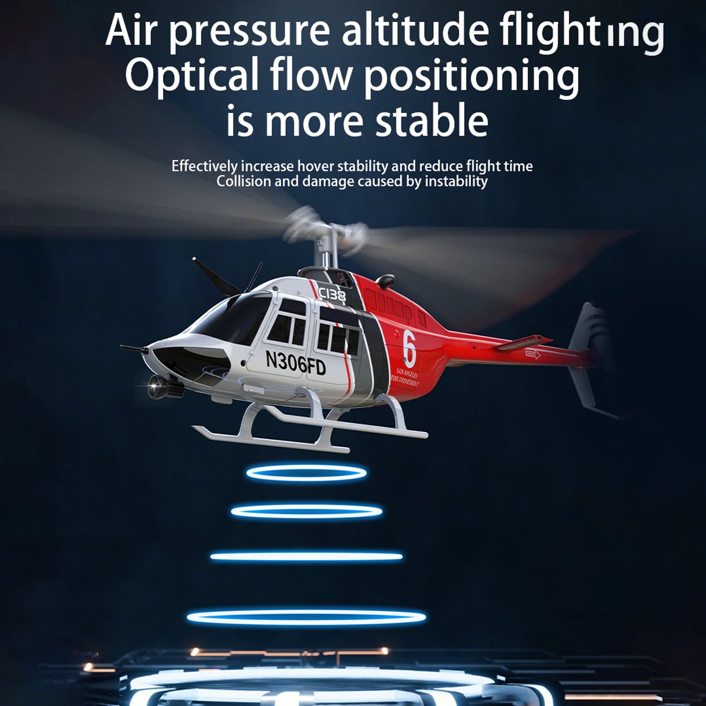 C138 2.4GHz 4CH RC Remote Control Helicopter Paddle Aileron