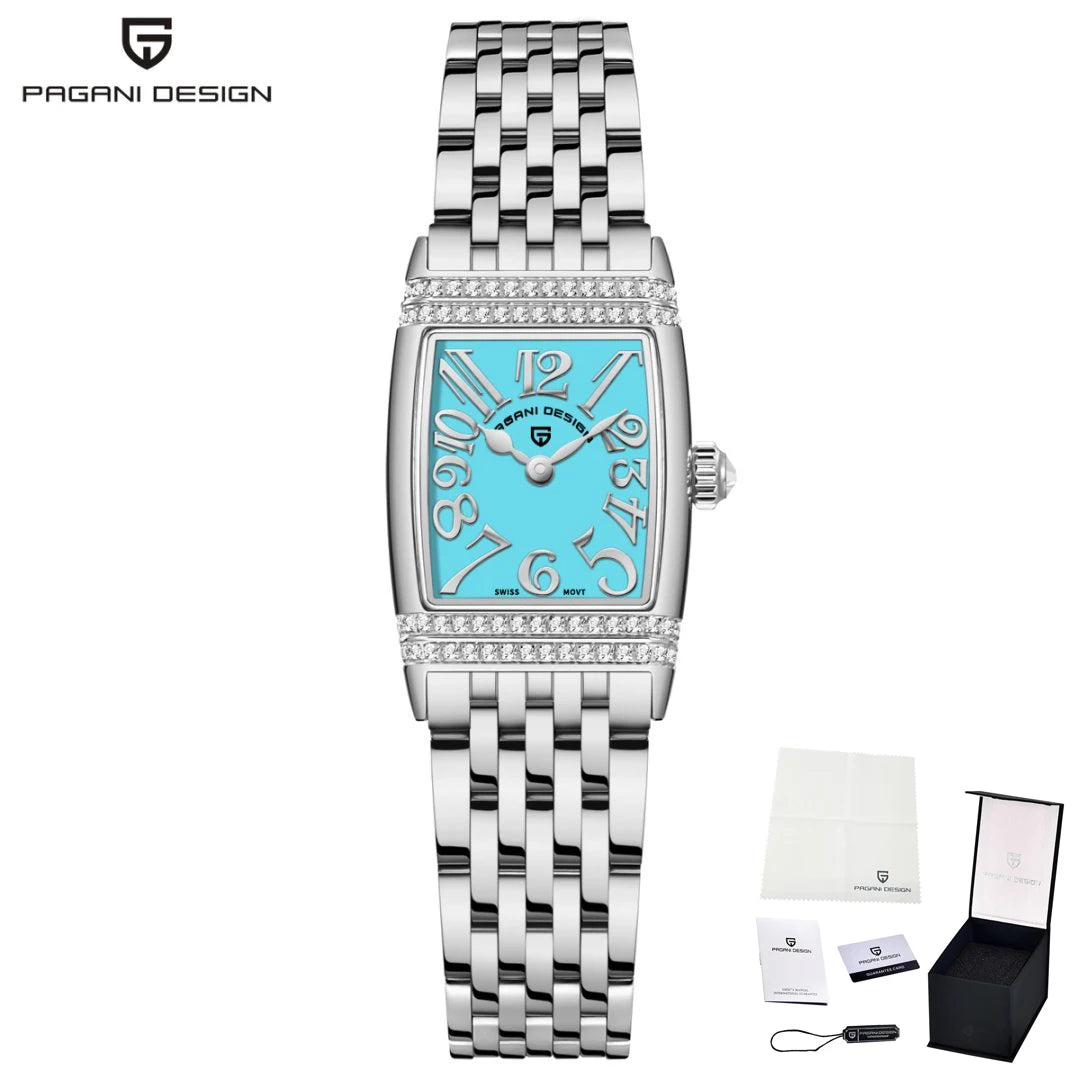 PAGANI DESIGN Luxury Roman numerals Watch For Woman Waterproof  Ladies Watch Stainless Steel Quartz Women's Watches Elegant+Box