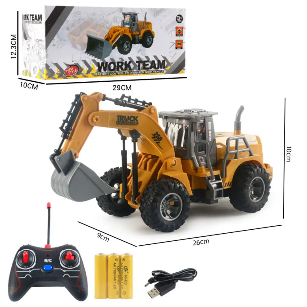 Mini Remote Control Bulldozer 1:32 Engineering RC Excavator Model