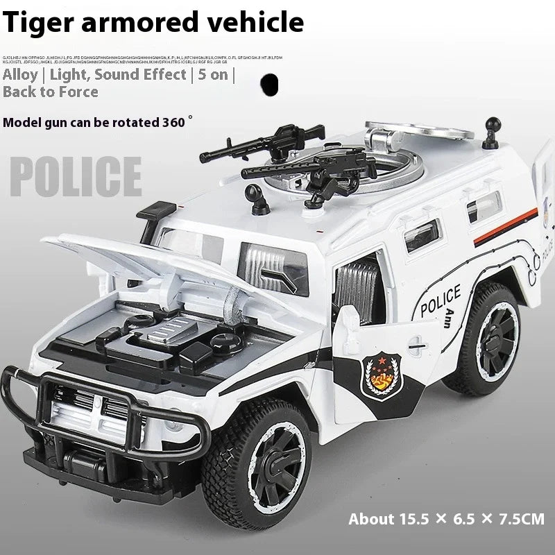 Moisto 1:32 Willys GP JEEP Military Off Road Vehicle Alloy Model Car Metal Diecast Sound and Light Toys Military Truck