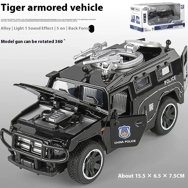 Moisto 1:32 Willys GP JEEP Military Off Road Vehicle Alloy Model Car Metal Diecast Sound and Light Toys Military Truck