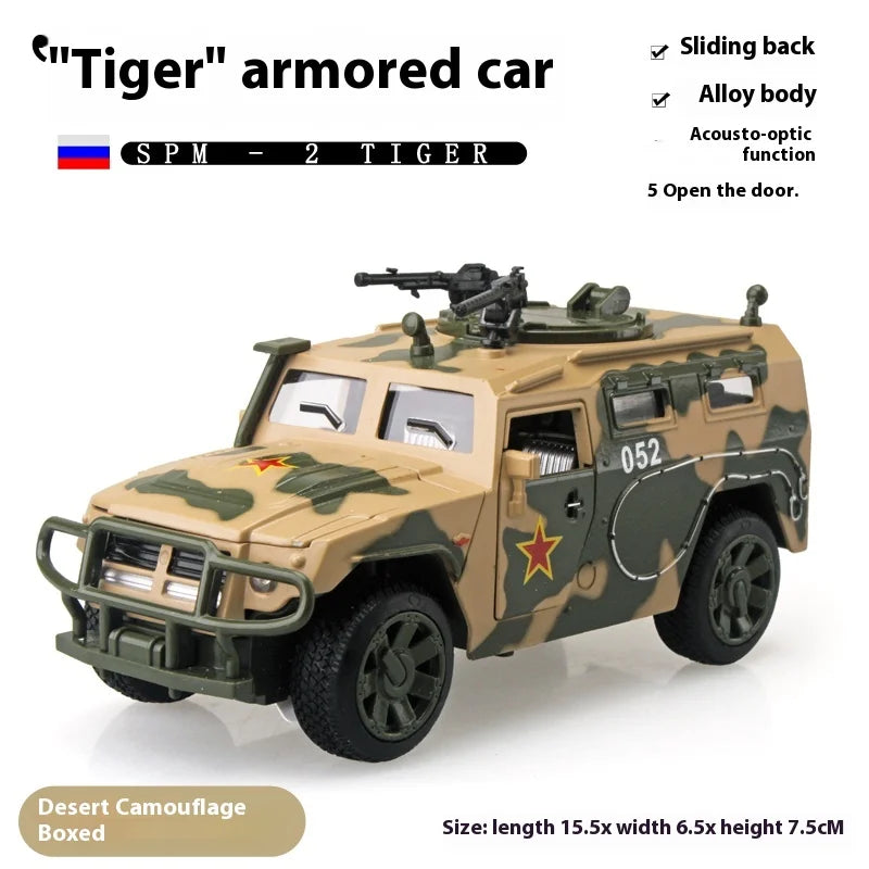 Moisto 1:32 Willys GP JEEP Military Off Road Vehicle Alloy Model Car Metal Diecast Sound and Light Toys Military Truck