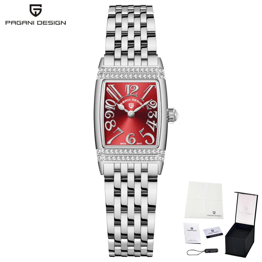 PAGANI DESIGN Luxury Roman numerals Watch For Woman Waterproof  Ladies Watch Stainless Steel Quartz Women's Watches Elegant+Box