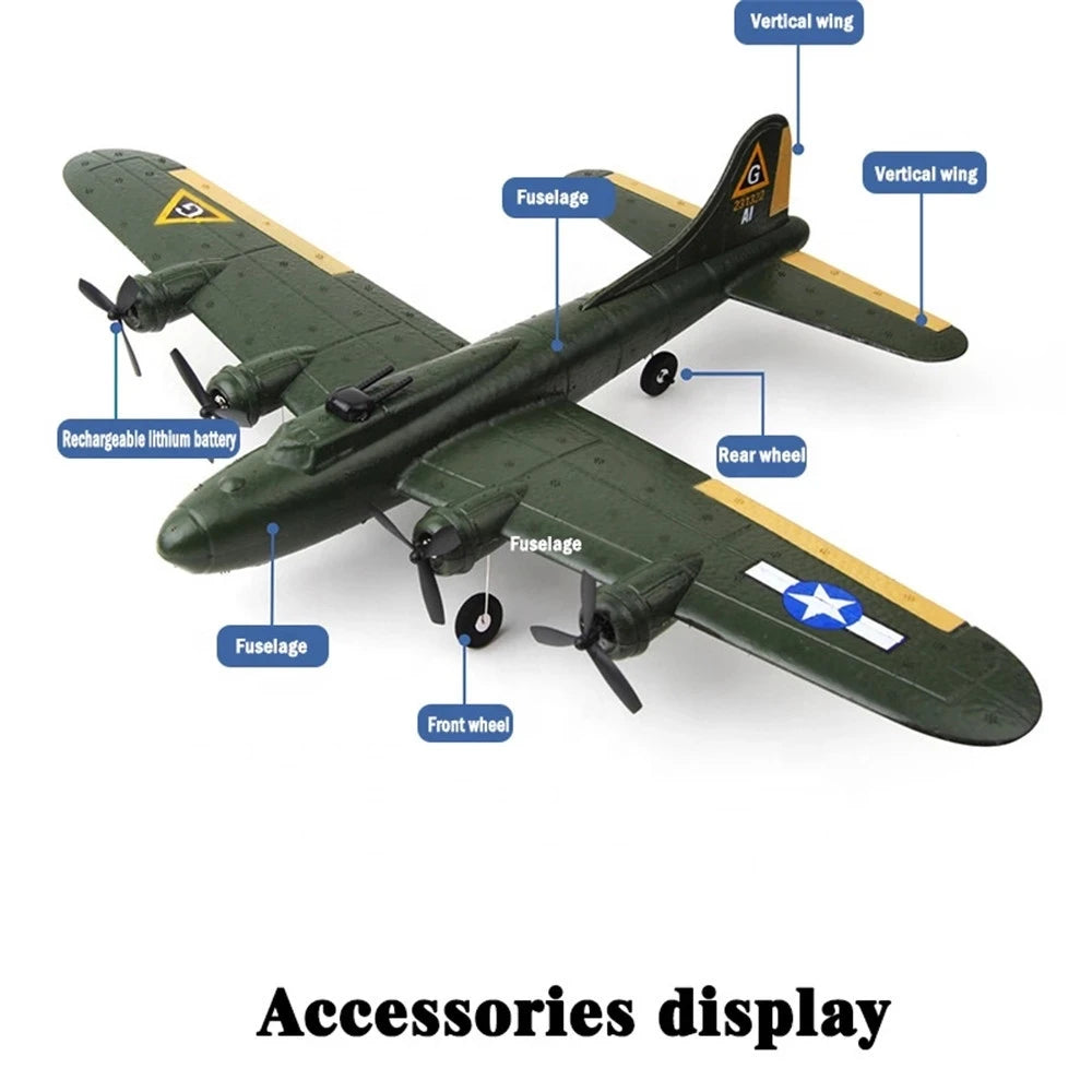 Fremego FX817 B17 RC Airplane Aircraft Remote Control Plane Fixed-Wing 2.4GHz Glider EPP Foam RTF RC Plane
