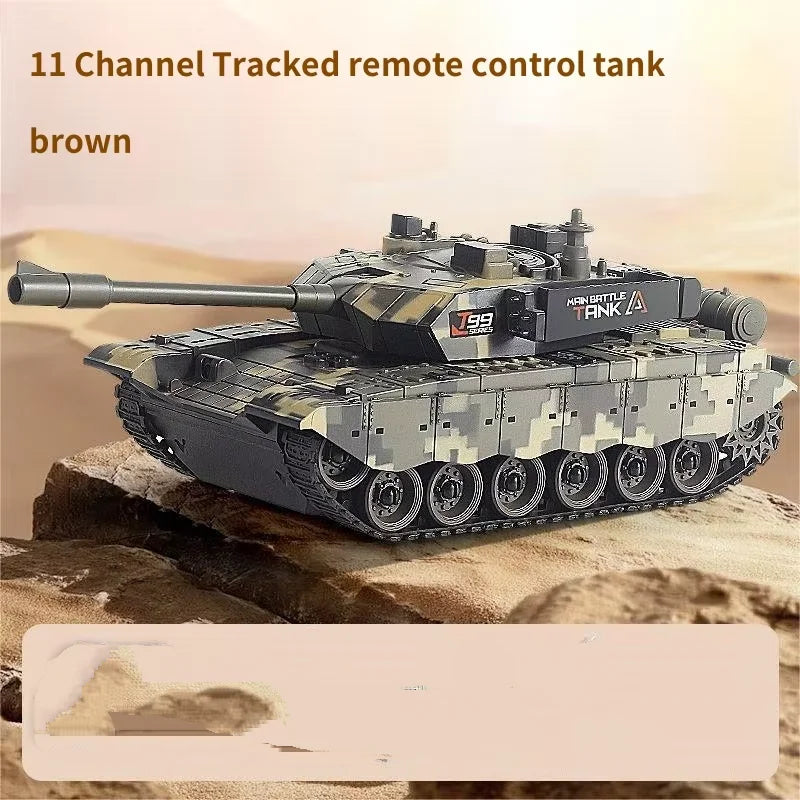 KMoist 2.4GHz Tank Model Toy for Boys Remote Control Tank Children Military Battle Tank Simulation Model With Sound Light Toy Vehicles