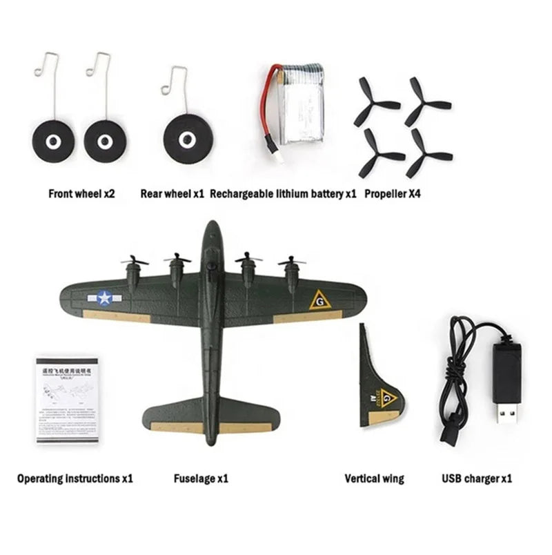Fremego FX817 B17 RC Airplane Aircraft Remote Control Plane Fixed-Wing 2.4GHz Glider EPP Foam RTF RC Plane