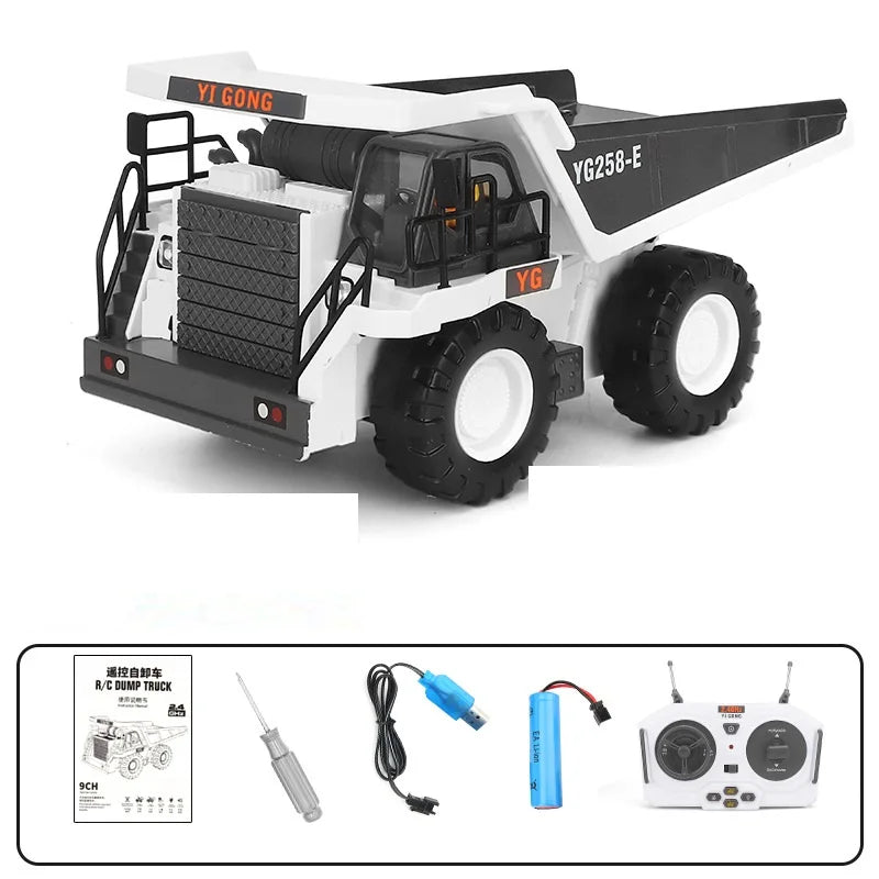 Lkçomo 4WD Remote Control Excavator Toy Radio Controlled RC Dump Truck Vehicle Crawler Bulldozer Construction