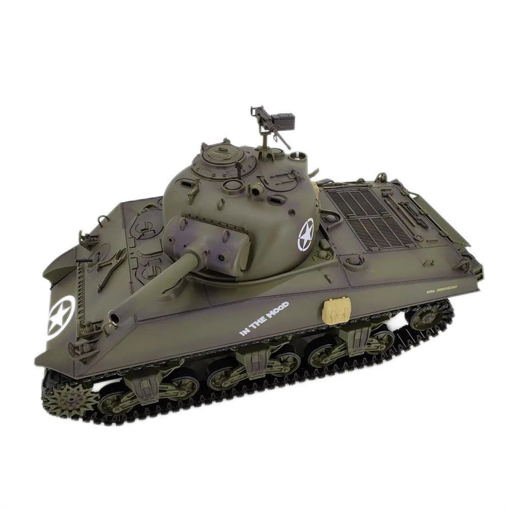 HengLong Rc Tank 1/16 American M4A3 Sherman Electric Remote Control Tank Model Telescopic Barrel Military Model