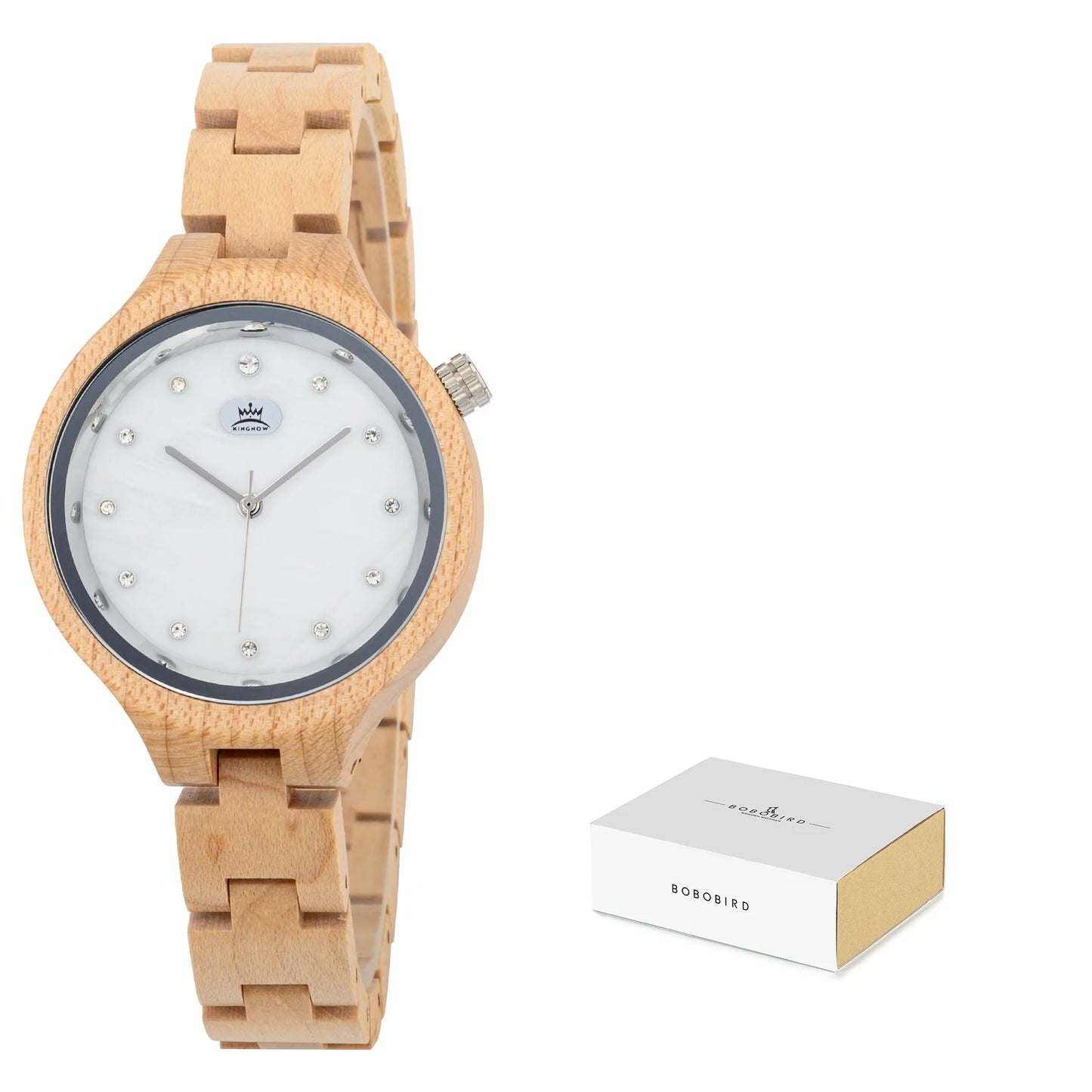 BOBO BIRD Wood Watches for Women Nature Lightweight Engraved Wooden Watch Simple Lady Quartz Wristwatch Custom Gift for Her