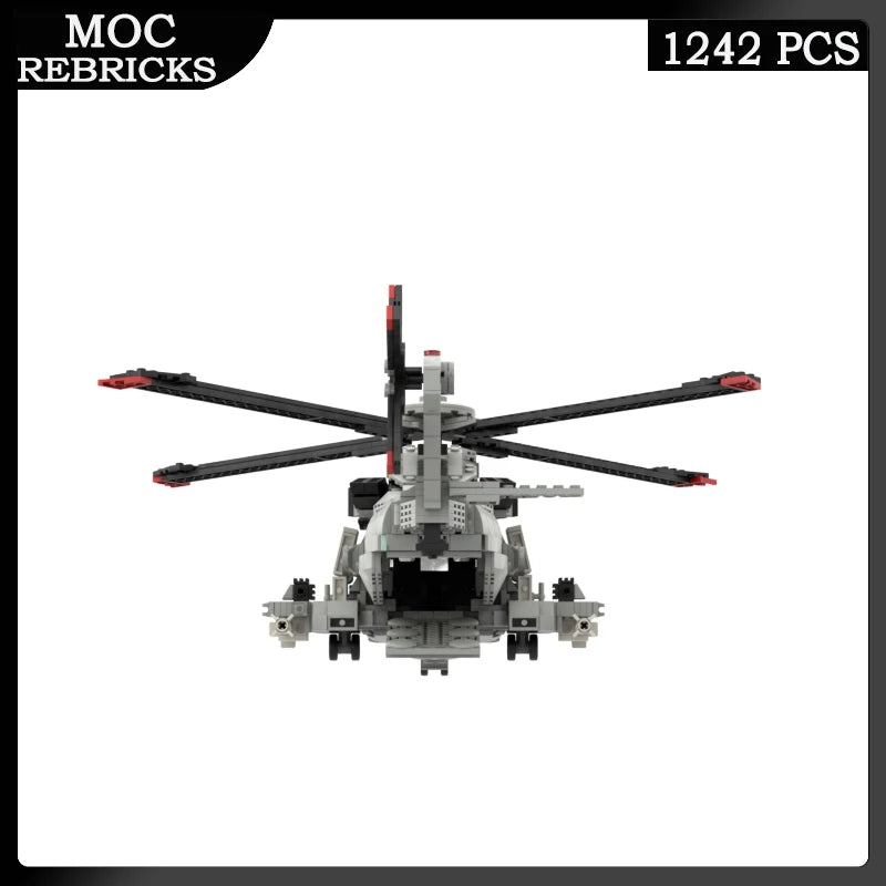 WW2 MOC Military Europe EH-101 Multi-function Helicopters Model Building Blocks Aircraft Educational Bricks Toys For Boys Gifts