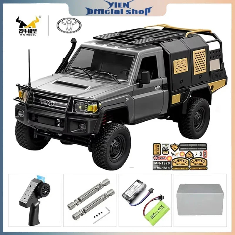 Yien MN MN82 1:12 Retro Rc Car With LED Lights Full-scale Simulation LC79 Professional 4WD Remote Control Pickup RC Truck Model Toys