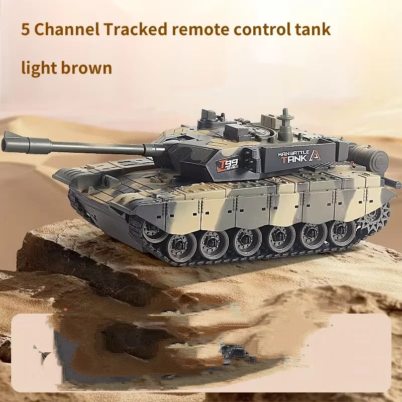 KMoist 2.4GHz Tank Model Toy for Boys Remote Control Tank Children Military Battle Tank Simulation Model With Sound Light Toy Vehicles