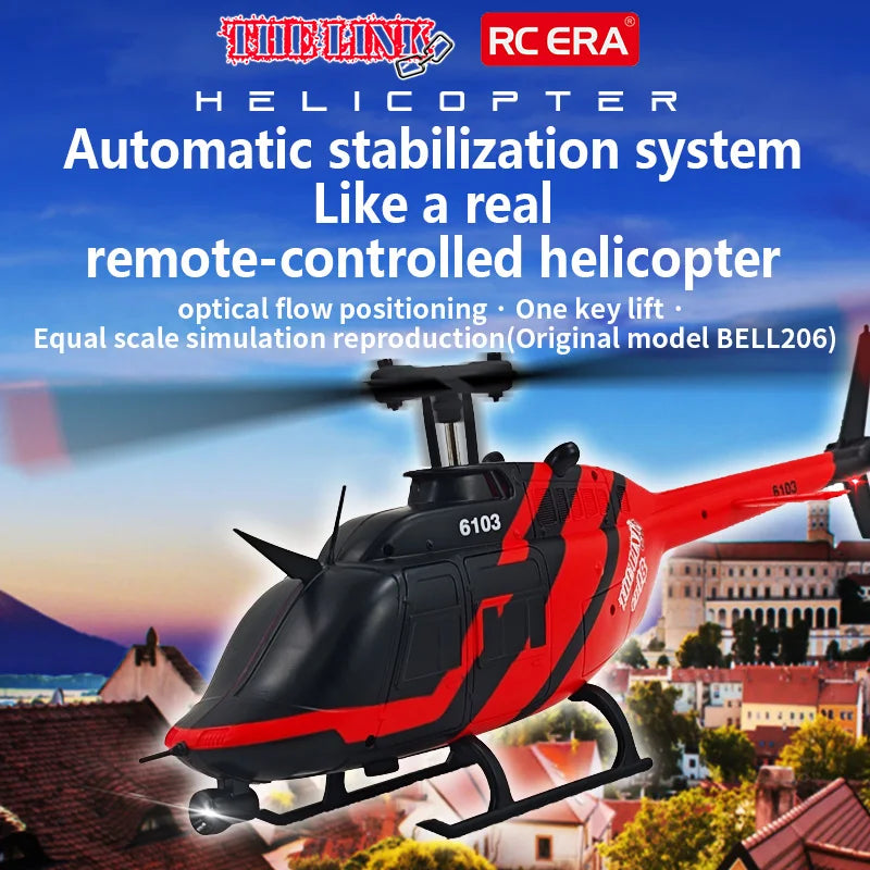Thelink Rc Era C138 1:33 6 Channel Single Paddle Aileron Free RC Helicopter Barometer Fixed Height 3d Rolling Toy Rc Planes
