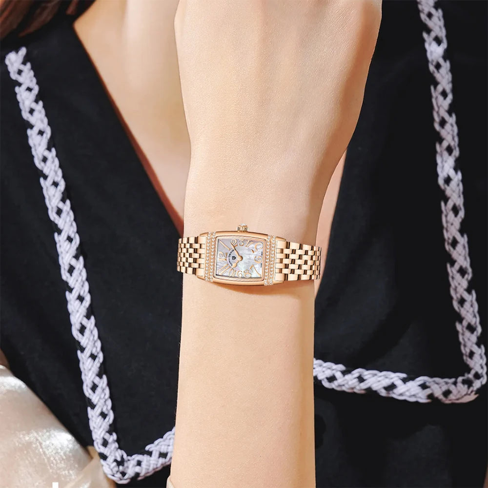 PAGANI DESIGN Luxury Roman numerals Watch For Woman Waterproof  Ladies Watch Stainless Steel Quartz Women's Watches Elegant+Box
